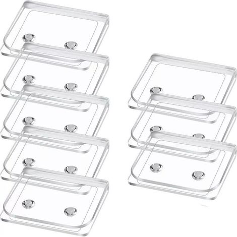 8 Pièces Clips de Rideau de Douche Autocollants, Protection Anti-éclaboussures Clips, Clips de Protection pour Douche sans perçage pour Tenir Le Rideau de Douche et Le Rideau (1/5)