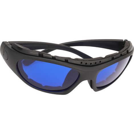 Lunettes de golf avec repérage de balles, monture noire, verres bleus, large champ de vision, protection oculaire antidérapante. (1/5)