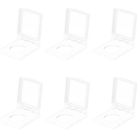 6 Pièces Capot De Protection Transparent étanche Poussoir Panneau Interrupteur Avec Adhésif Pour Diamètre 16mm (1/5)