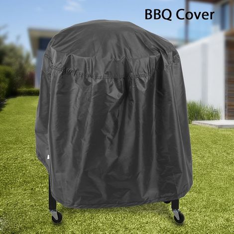 Housse BBQ 30 Pouces Outdoor Polyester Imperméable UV Protection Cordon Fixation Noir (1/5)