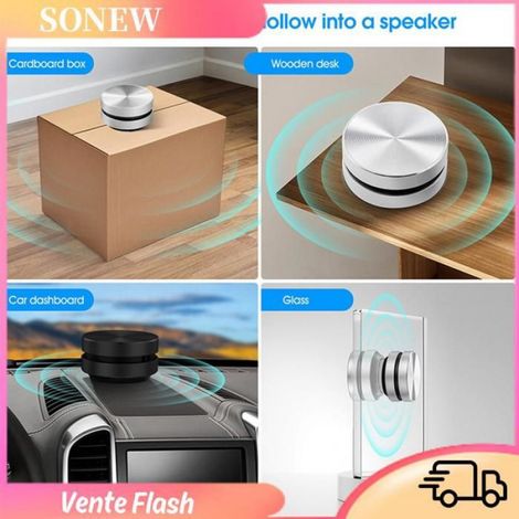 Haut-parleur À Conduction Osseuse - Bluetooth 5.0 - 3 W - 115 dB - Compatible TWS - Pour Bureau Bois Plastique Métal - 1 Pièce (1/5)