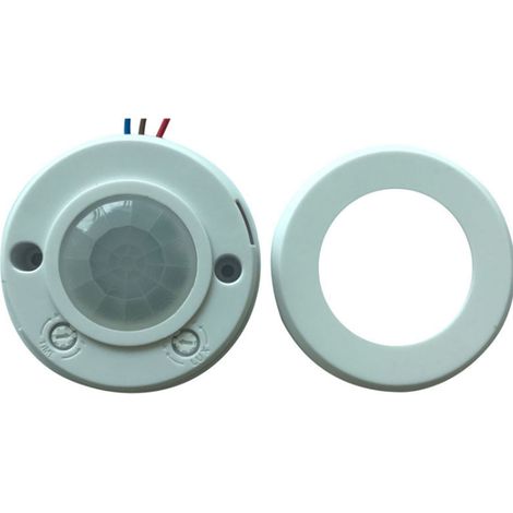 Sensore di movimento a induzione a infrarossi, ultracompatto in materiale ABS, sicuro per il montaggio a parete e a soffitto.