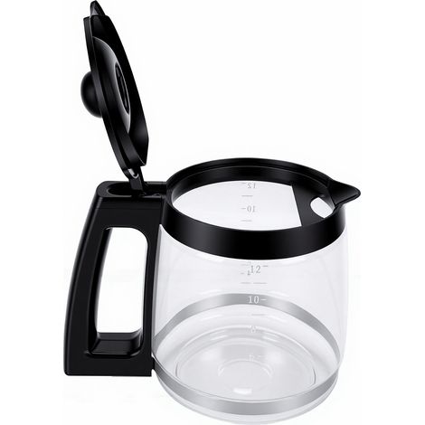 Carafe de rechange 12 tasses 1,8 L en verre incassable résistant à la chaleur pour cafetière (1/5)