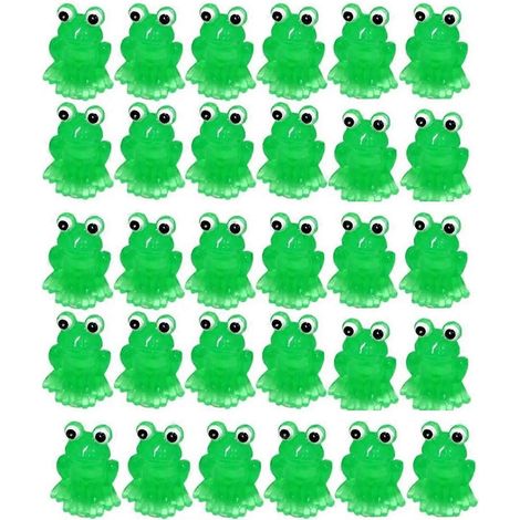 Figurines miniatures lumineuses Mini Grenouilles qui brillent dans le noir A-- (1/5)