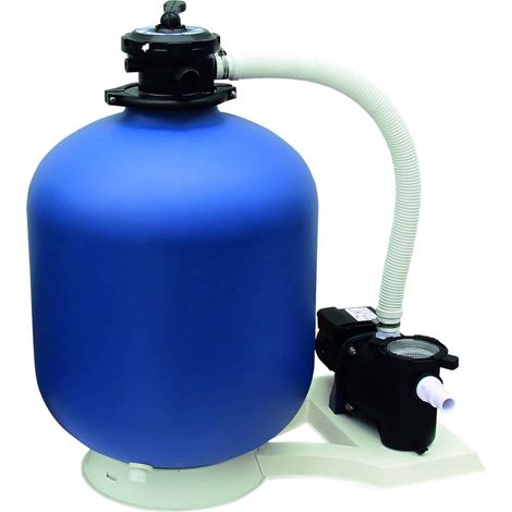 Aqualux – Pompe de filtration pour piscine hors sol – Débit 8m3/h – Volume 30-60m3 – Diamètre filtre 515mm – Vanne 6 voies (1/5)