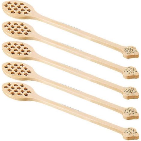 Cuillère à mélanger en bois H-Oney Spoon Honeycomb, cuillère à miel, cuillère à mélanger, mixeur à main BB (1/5)