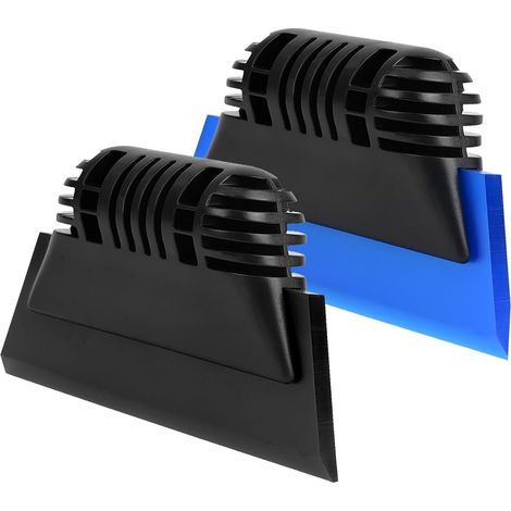 Raclette de voiture souple avec lèvre en silicone, raclette à eau en TPU pour douche, miroir, vitre et voiture, essuie-glace, film de protection pour voiture, film teinté pour vitres, noir, bleu (1/2)