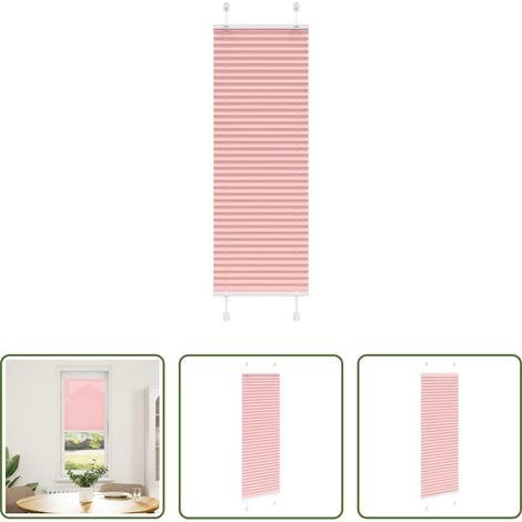 Sichtschutz - Plissee Rosa 40x100 cm Stoffbreite 39,4 cm Polyester (1/5)