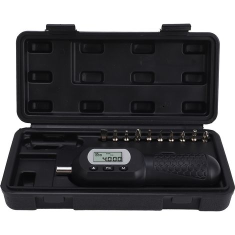 Digitaler Schraubendreher, 1/4-Zoll-Antrieb, 0,2-2 nm, einstellbares hintergrundbeleuchtetes LCD-Display, vorkonfigurierter Schraubendreher mit 10 Bits. (1/5)