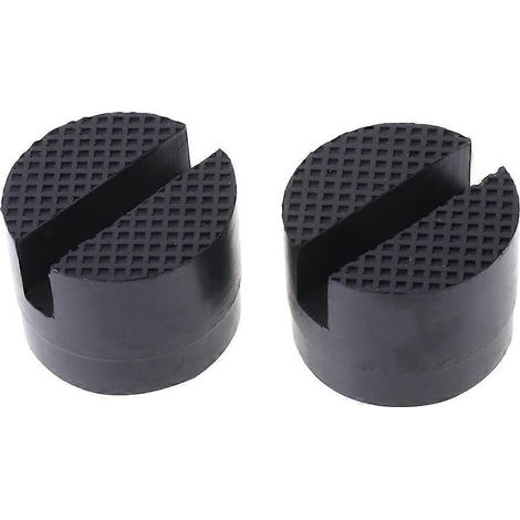 patins en caoutchouc noirs 50 x 37 mm pour rails de châssis de cric hydraulique de voiture (1/4)