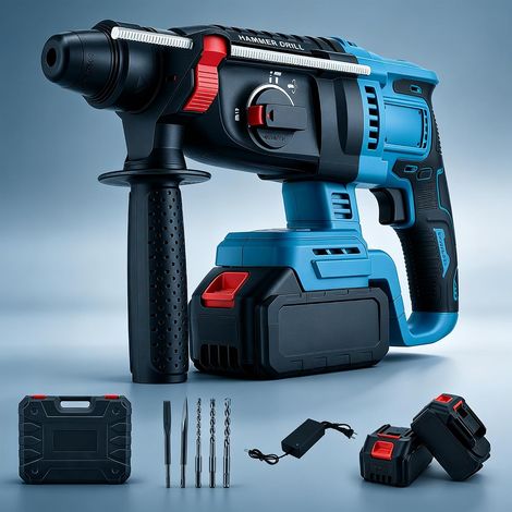 Perforateur 21V SDS 2.8J Brushless 4 en 1, 2x4.0Ah, forets, burins, coffret (1/5)