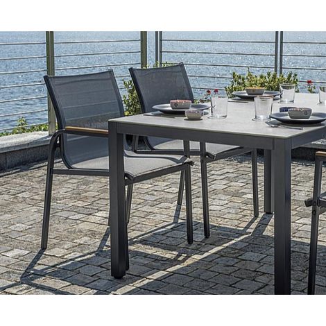 Dining set composto da tavolo e 4 sedie color antracite MALIGI HOME MG-ANGELA Antracite (1/5)