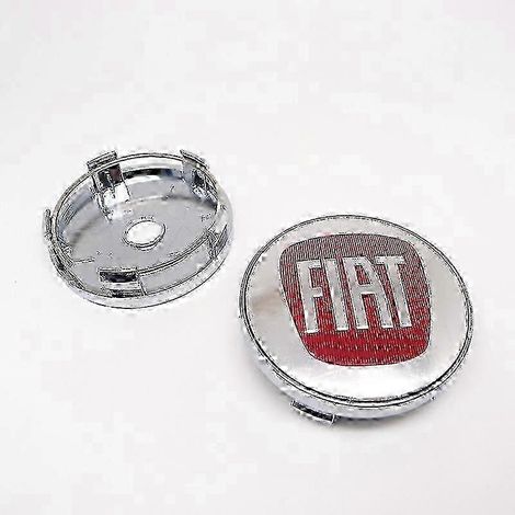 ZOTD -Jeu de 4 enjoliveurs de roue 60 mm avec protection anti-poussière et emblème, compatibles avec Fiat 500, Punto, Stilo, Bravo, Ducato, Freemont, 124 et 600 B. (1/4)