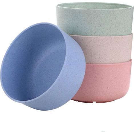 Bol Céréales - En Paille De Blé Et PP Alimentaire - Micro-ondes Lave-vaisselle Congélateur Réfrigérateur Sécurisé - Pour Soupe Nouilles Riz Fruits - Lot De 1