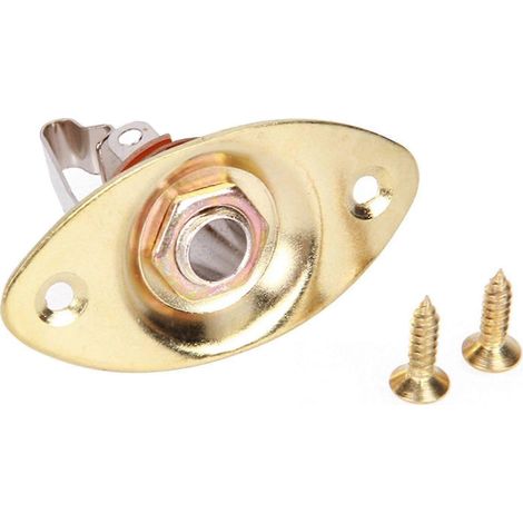 Prise jack ovale portable 6,35 mm pour micro de guitare/basse électrique (1/4)