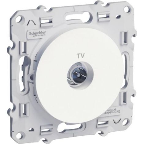 Prise TV/FM/SAT Odace à vis blanche