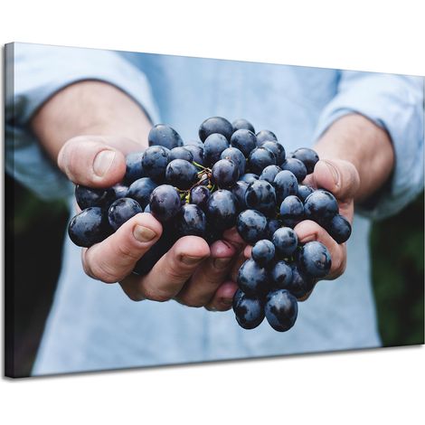 Lienzo impreso "Cocina: Racimo de uvas" 120x80 cm