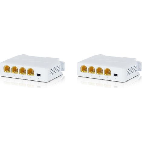 Répéteur PoE 1 port vers 3 ports (2 x 1 vers 3 ports) 100/1000M PoE IEEE 802.3af pour extension de transmission IP, compatible avec commutateur PoE, NVR et caméra IP QAQ (1/5)