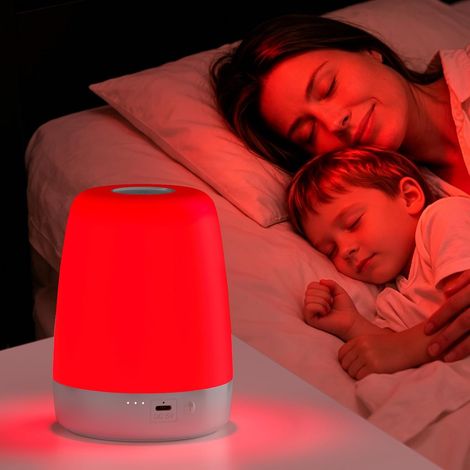 Veilleuse rouge 670nm pour bébé – Aide au sommeil naturel – Favorise la mélatonine – Compacte pour chambre et nurserie