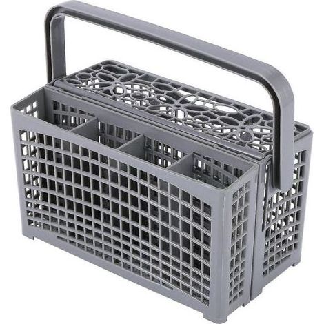 1 panier de rechange pour lave-vaisselle, universel 99 % compatible, 23 x 13 x 135 cm, en plastique gris, pour vaisselle et couverts (1/5)