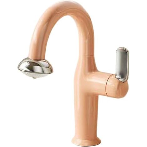 Robinet lavabo extractible, 60 cm, titane, gris, pour vasque (1/5)
