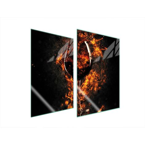 GLASSCHUTZPLATTE FÜR KÜCHE 2x35x52 WEIN (1/5)