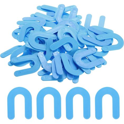 300 Pièces Entretoise de Cales en Fer À Cheval pour Carrelage de 1,5 mm (1/16 Pouce), en Plastique en Forme de U pour Le Nivellement Des Carreaux Muraux et de Sol, Bleu (1/5)