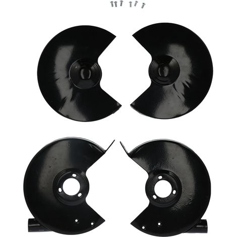 Garde de roue de meuleuse noire en acier rapide pulvérisé, protection de couverture pour machine de meulage (1/5)