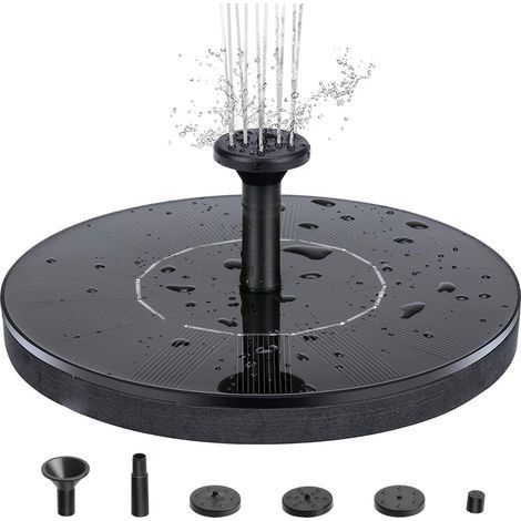 Fontana solare da 18 cm, pompa ad acqua solare, non necessita di piante, batterie o elettricità, ideale per decorare laghetti/piscine/giardini. (1/5)
