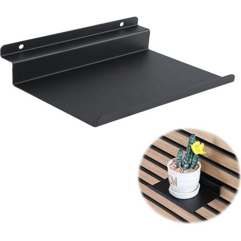 Étagère pour panneaux acoustiques, 40 x 15 cm, en métal, étagère flottante, pour panneaux acoustiques, lamelles (40 x 15 cm, étagère) (1/4)