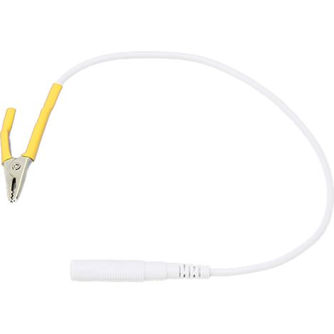 Pince crocodile, câble de test électrode, accessoire pour acupuncture électronique, jaune (1/5)