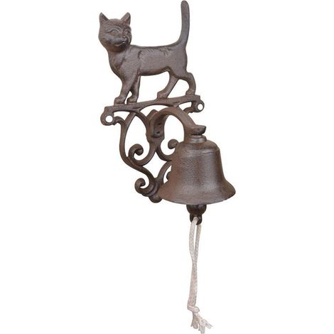 Esschert Design DB82 Rustico in ghisa Campanello Cat