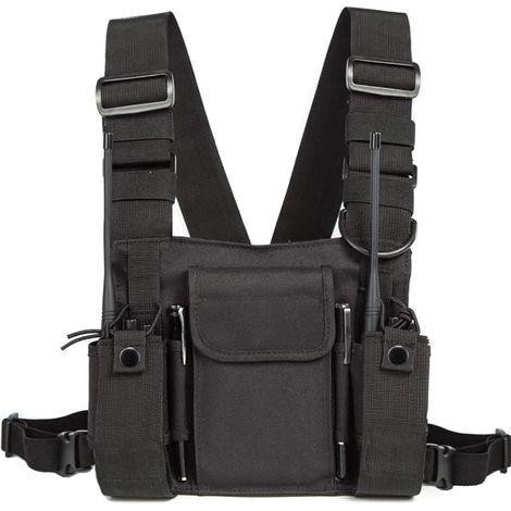 Talkie Walkie Épaule Poitrine Poche Harnais Porte Radio Holster Sacs Pack Sac de Radio À Dos Holster Étui De Transport Titulaire Rescue Essentials Gilet