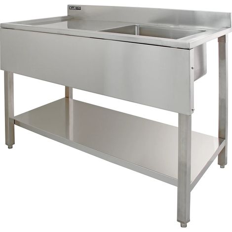 KuKoo Commercial Stainless Steel Sink - Left Hand Drainer