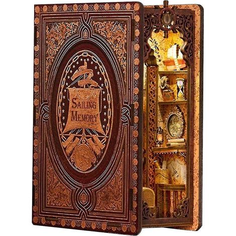 Serre-livres en bois 3D, kit de coin lecture à monter soi-même, étagère décorative pour coin lecture, support de bibliothèque pour la maison (1/5)