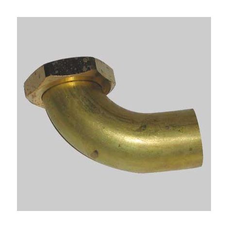 CODOLO CURVO IN OTTONE  11/4 Ø 32     MADE IN ITALY