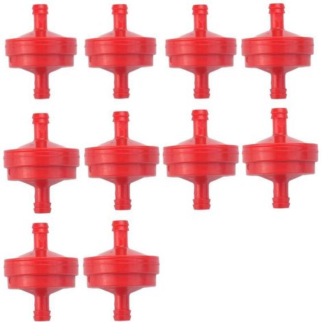 Confezione da 10 filtri carburante per tosaerba, filtri carburante per tosaerba, filtri carburante per tosaerba per Briggs & Stratton 298090 298090S, tubo carburante da 1/4 di pollice (1/5)