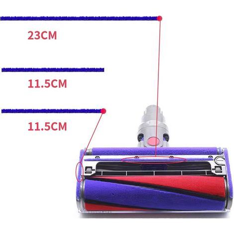 Set mit 9 weichen Plüschfilzstreifen für Dyson V6, V7, V8, V10, V11, weiche Ersatzteile, für Staubsauger, Staubsaugerdüsen, 3 lange (23 cm), 6 kurze (11,5 cm) (1/5)