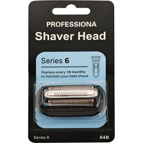 Têtes de rechange pour rasoirs électriques Braun Series 6, têtes de rasage faciles à installer, compatibles avec les rasoirs Series 6 de nouvelle génération, 64B, noir (1/5)