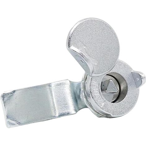 1 pièce(Slotted with key) Serrure à languette, boîtier de commande en tôle de fer, serrure cylindrique, serrure triangulaire, clé, lettre (1/5)