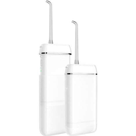 Hydropulseur Baining blanc portable, pompe à membrane IPX7, batterie 1000-1200 mAh, autonomie 15 jours, réservoir 300 ml pour adultes (1/5)