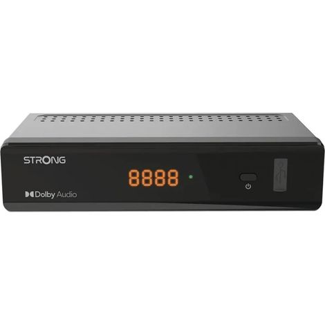 Récepteur TNT Stéréo 3,5mm – Connectivité avec fil – 100-240V – Fréquence 50-60Hz – Consommation 18W – Largeur 164mm – Strong