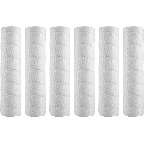 Cartouche filtre à eau pour sédiments enroulés dans le de 10 micromètres, lot de 6, filtration de sédiments pour toute , universelle (1/5)