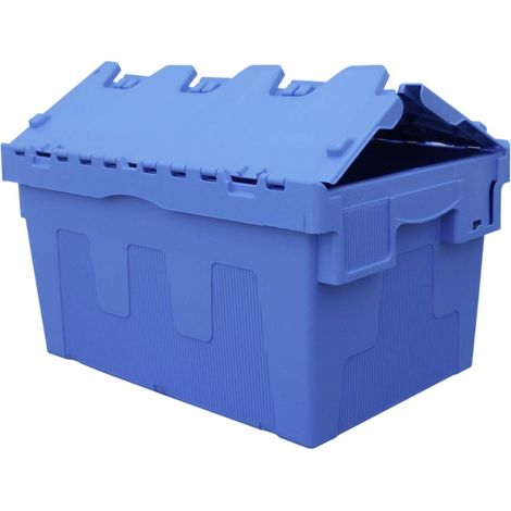 Bac navette avec couvercle – Bac palettisable – Résistance aux chocs – Qualité alimentaire – Dimensions 600x400x320mm – Viso (1/8)