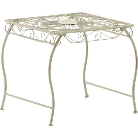 Table de jardin en métal vert antique style romantique table d’appoint décorative pour terrasse balcon et jardin 100004013 (1/5)