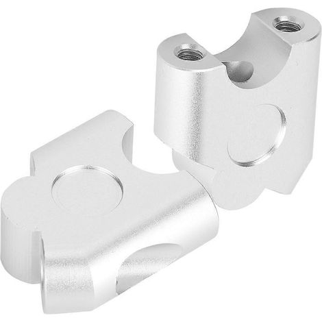 22 mm Universal-Motorradlenkererhöhung, Lenkerklemmung, rückseitiger Verstelladapter (verchromt)