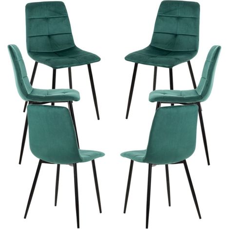 Packs Sillas Comedor - Pack 6 Sillas Daris Terciopelo - Verde
