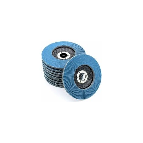 Lot de 10 disques abrasifs à lamelles 125mm – Grain 40/60/80/120 – Pour ponçage acier inoxydable, fer, bois – Compatibles meuleuses d'angle (1/5)