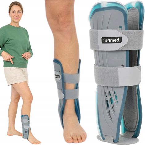 Attelle d'immobilisation de cheville avec inserts pour thérapie par le froid et la chaleur, droite, universelle, FIT4MED (1/5)