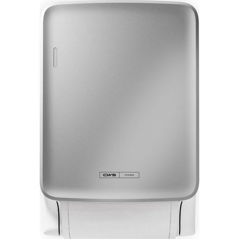 CWS PureLine Panel Silber für Dry, Stoffhandtuchspender